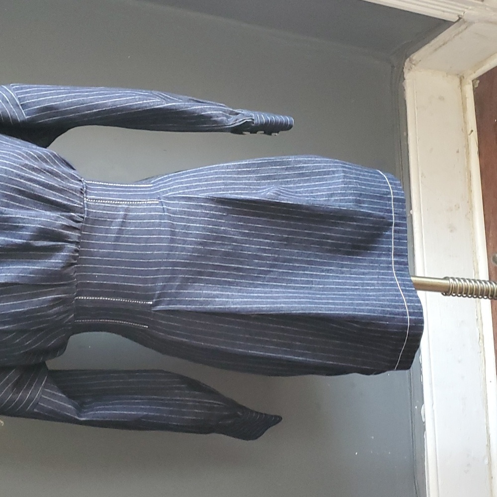 Lovers + Friends mini pinstripe denim dress size xs - Picture 4 of 17